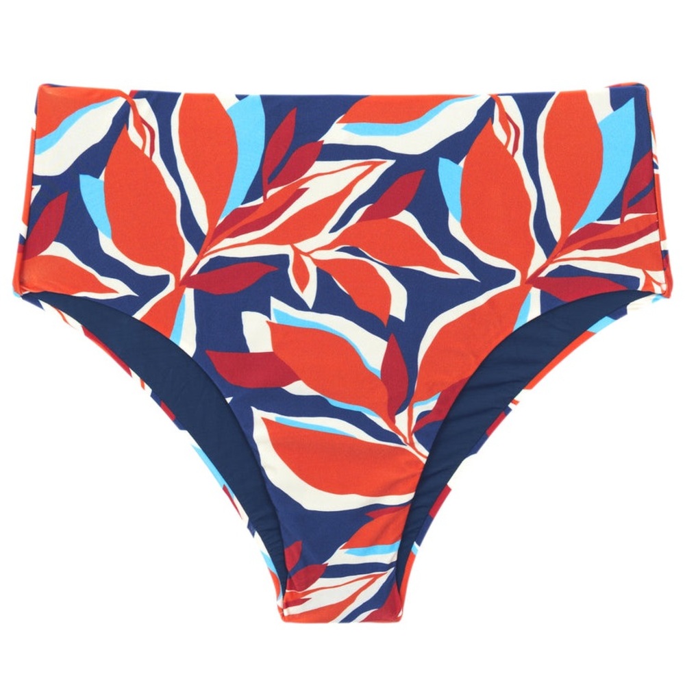 NWT Rio de Sol Bottom Leaves Hotpants High Waisted Leaf Print Bikini Bottom S